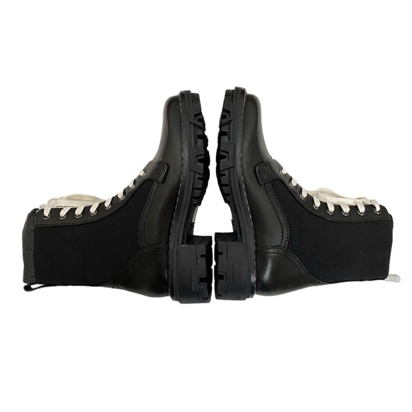 New! Rag & Bone Shiloh Black Leather Combat Boots - Picture 6 of 9